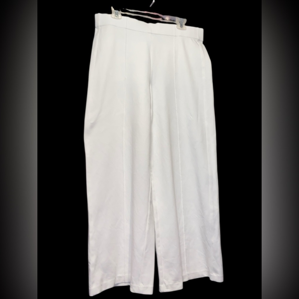 Jones New York Elegant White Wide Leg Pants